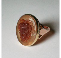 Anello oro Fauno corniola anni '50