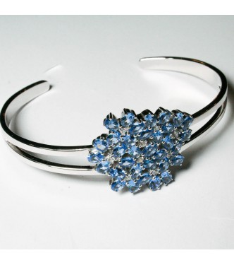 Bracciale Bibigi 925 cristalli azzurri 